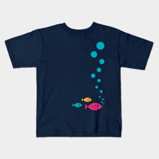 Fishes and Bubbles Kids T-Shirt